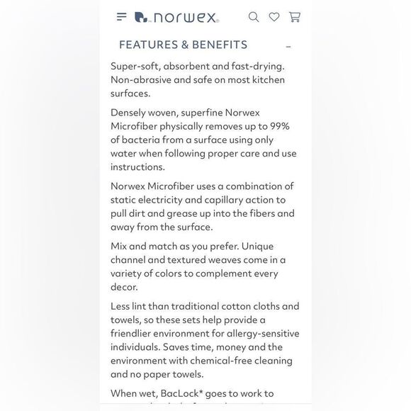 Norwex Kitchen Towel and Kitchen Cloth set of 2 Pomegranate NWOT - Picture 8 of 9